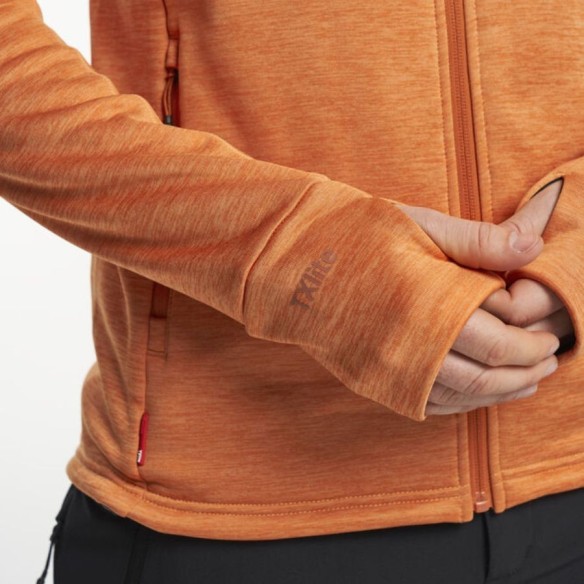 Sudadera Tenson TXlite Capucha cremallera naranja 4