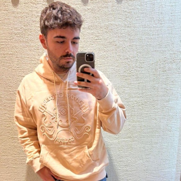 Sudadera Estampado 3D Amarilla