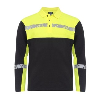 Polo Piqué Projob màniga llarga 9910-VIZ groc