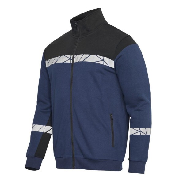Sweat-shirt Projob ZIP 9910-VIZ bleu marine  2