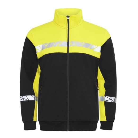Sweat-shirt Projob ZIP 9910-VIZ jaune