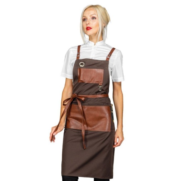 Tablier à bavette Bristol Cuir