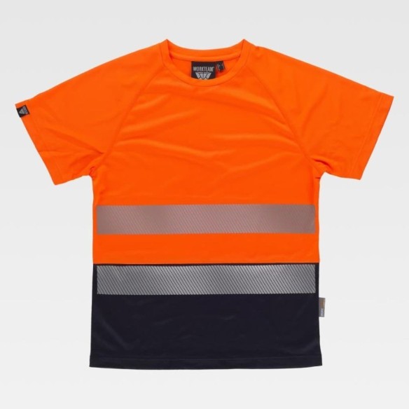 T-SHIRT HAUTE VISIBILITÉ BICOLEUR RESPIRANT