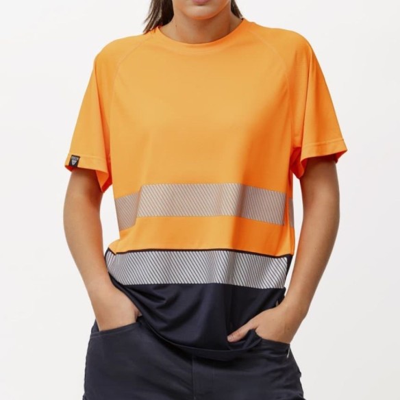 T-SHIRT HAUTE VISIBILITÉ BICOLEUR RESPIRANT