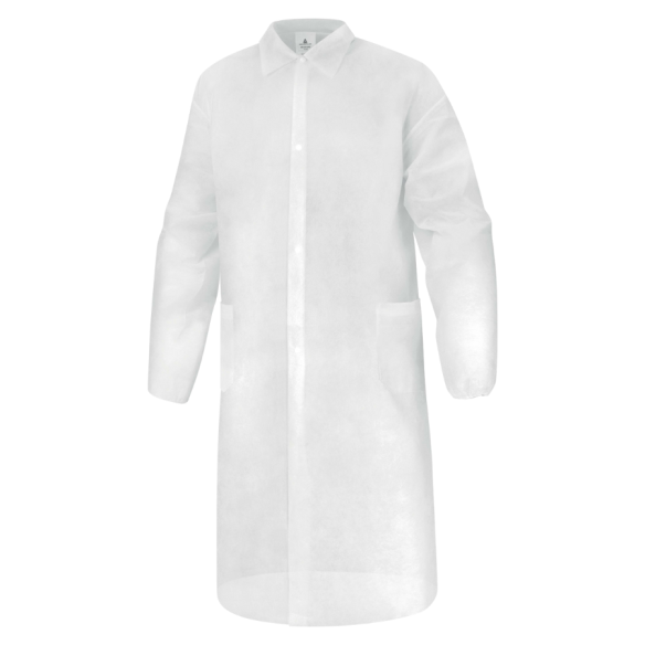Disposable white gown | Food industry protective clothing