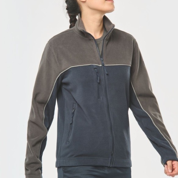 Veste micropolaire bicolore WP noir/gris 2