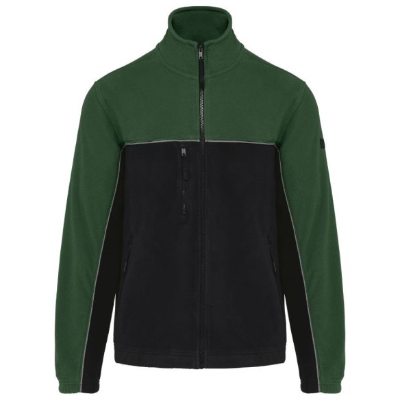 Chaqueta micropolar bicolor WP negro/verde