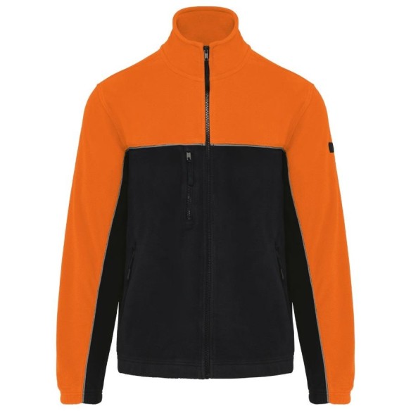Veste micropolaire bicolore WP noir/orange