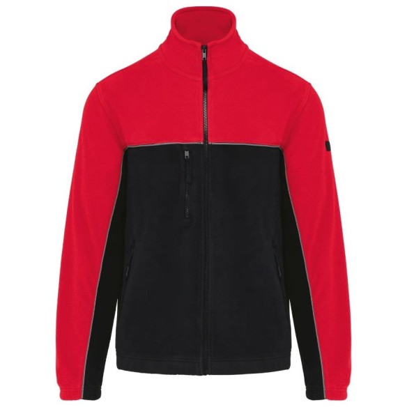Chaqueta micropolar bicolor WP negro/rojo