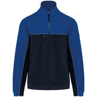 Bicolor microfleece jacket black/blue