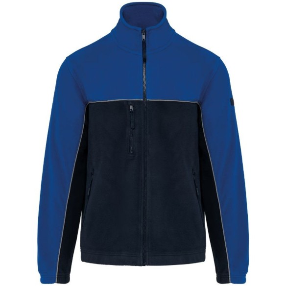 Veste micropolaire bicolore WP noir/bleu
