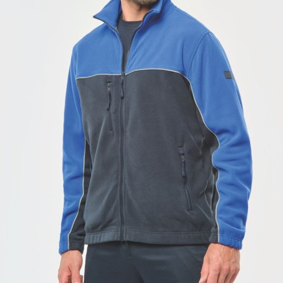 Bicolor microfleece jacket black/blue 2