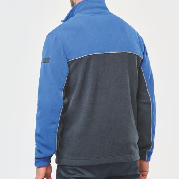 Bicolor microfleece jacket black/blue 3