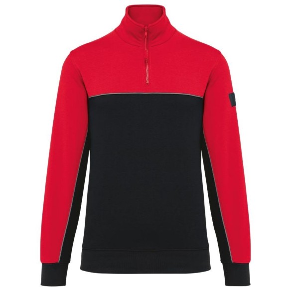 Sudadera 1/4 cremallera unisex WK roja