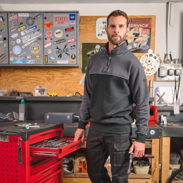 Sudadera 1/4 cremallera unisex WK 4