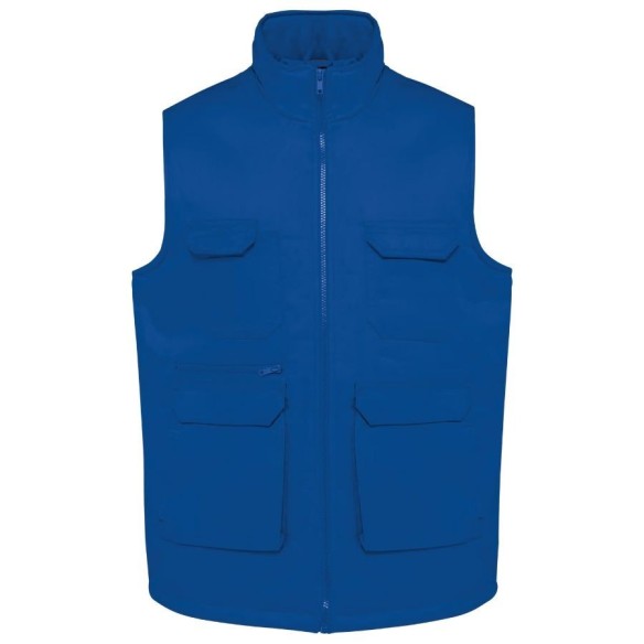 Gilet multipoches matelassé unisex royal