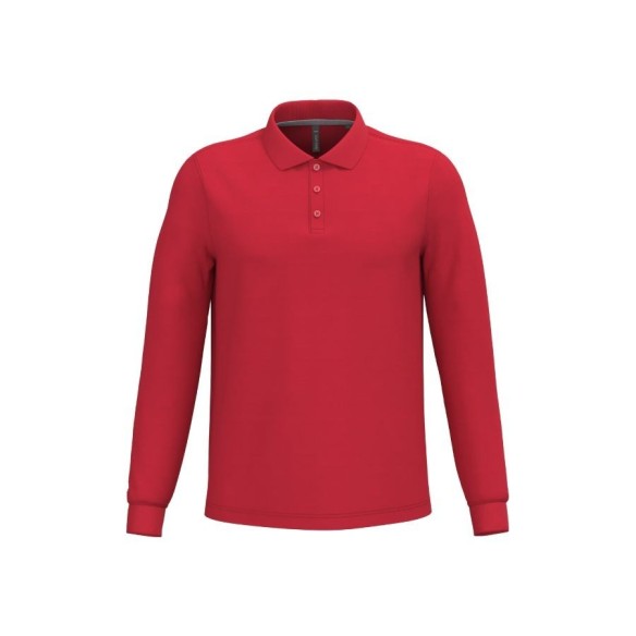 Polo màniga llarga home Kariban vermell