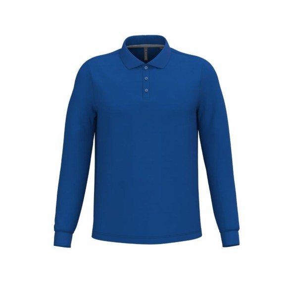 Men’s long sleeve polo shirt Kariban royal
