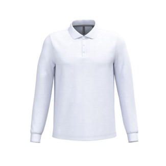 Polo manga larga hombre Kariban burdeos 2