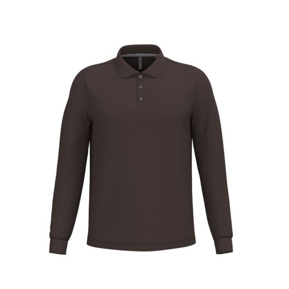 Men’s long sleeve polo shirt Kariban | Corporate wear | VESLAB.COM