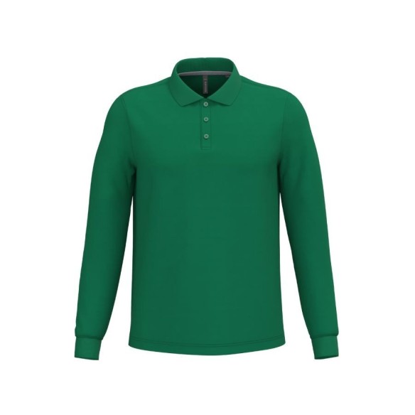 Polo màniga llarga home Kariban verd kelly