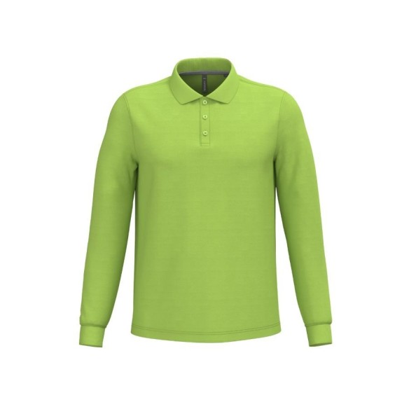 Men’s long sleeve polo shirt Kariban | Corporate wear | VESLAB.COM