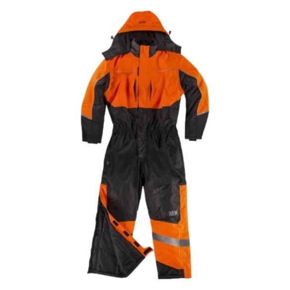 Padded waterproof coverall orange