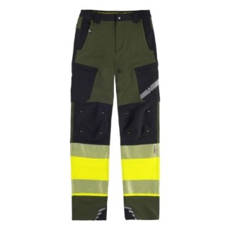 Pantaló elàstic tricolor d’alta visibilitat C3555 vermell 2