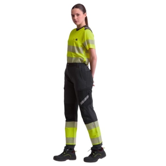 Pantaló elàstic tricolor d’alta visibilitat C3555 gris