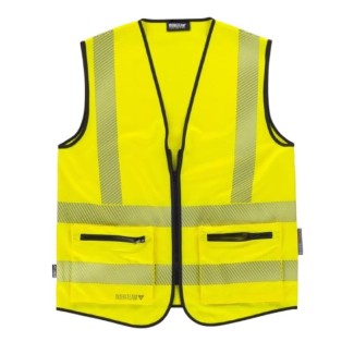 High-visibility vest with segmented reflective bands