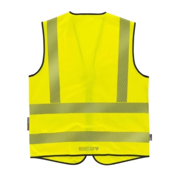 High-visibility vest with segmented reflect jaune