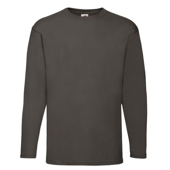 T-shirt long sleeves F.Loom 100% cotton dark grey