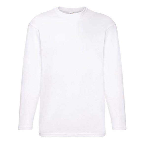T-shirt long sleeves F.Loom 100% cotton white