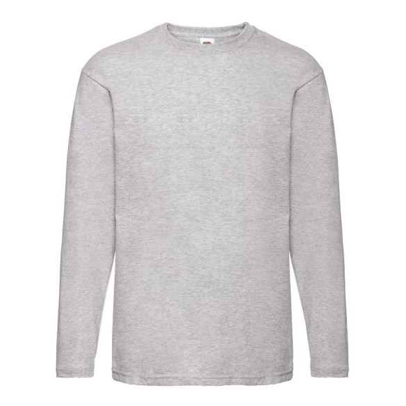 T-shirt long sleeves F.Loom 100% cotton heather grey