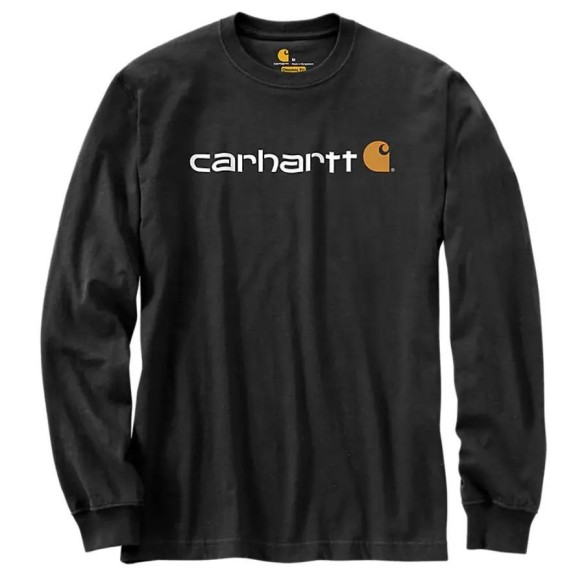 Carhartt Relaxed Fit Heavyweight Long-Sleeve Logo Graphic T-Shirt carbon grey
