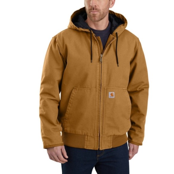 Chaqueta Carhartt Loose Fit Washed Duck Insulated Active marron