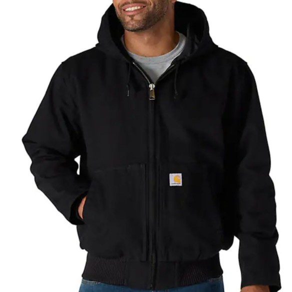 Veste Carhartt Loose Fit Washed Duck Insulated Active noir