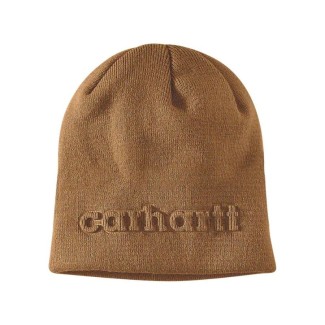 Gorro logo relleu Beanie Carhartt marró