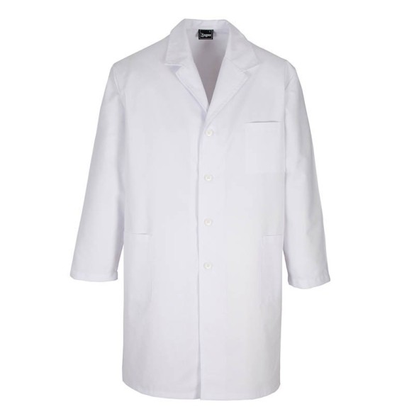 Unisex Long Sleeves White Coat