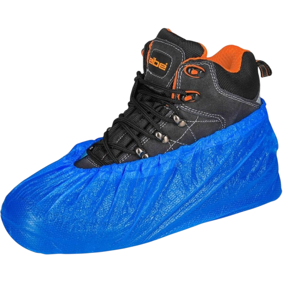 Disposable Shoe blue polyethylene | VESLAB.COM