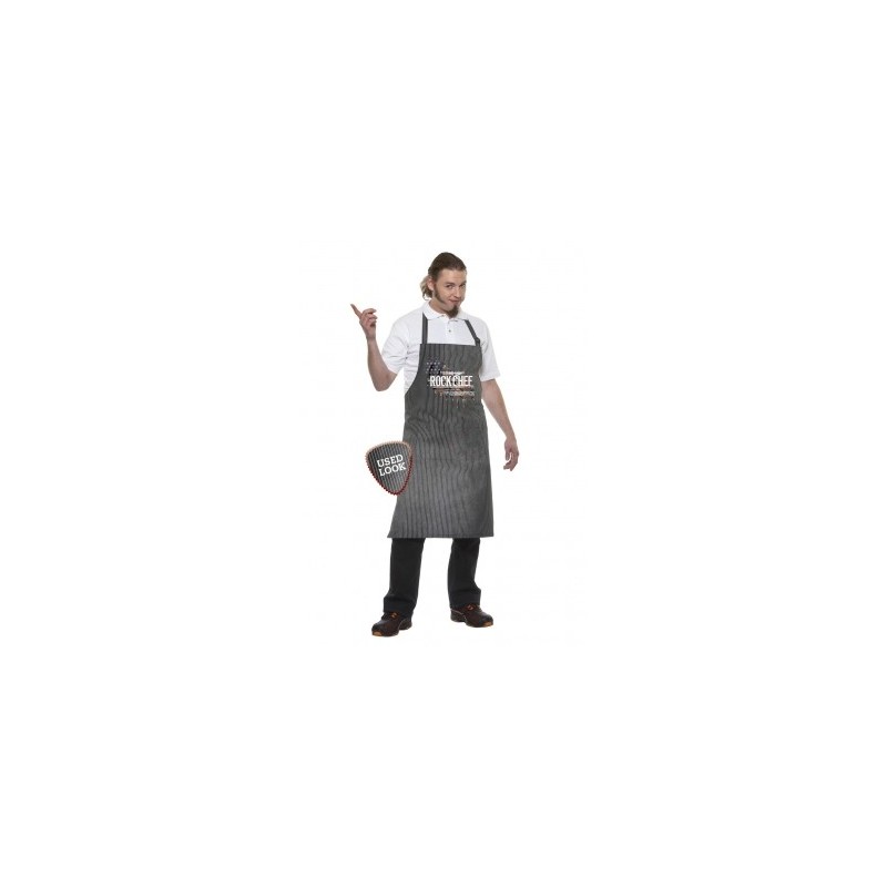 ROCK CHEF STRIPE BIB APRON