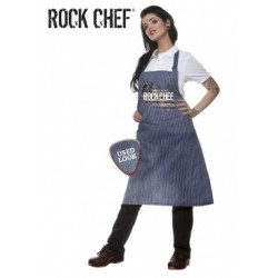 DELANTAL A RAYAS ROCK CHEF