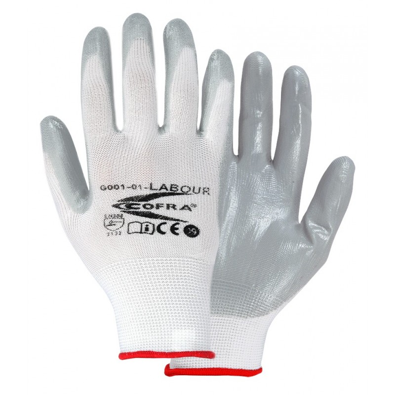 PACK 12uds.  GUANTES COFRA LABOUR (Nitrilo) 