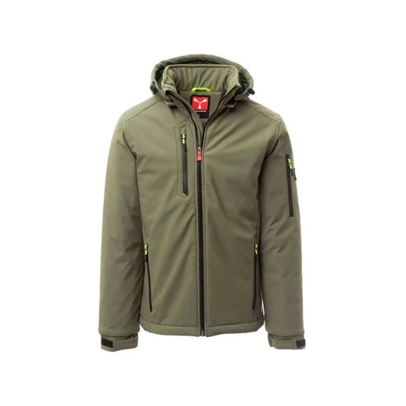 Chaqueta SoftShell acolchada Creek Pad verde militar