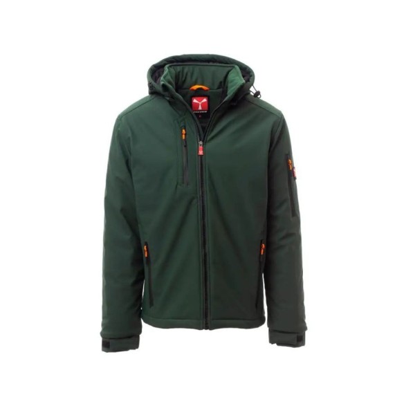 Chaqueta SoftShell acolchada Creek Pad verde bosque