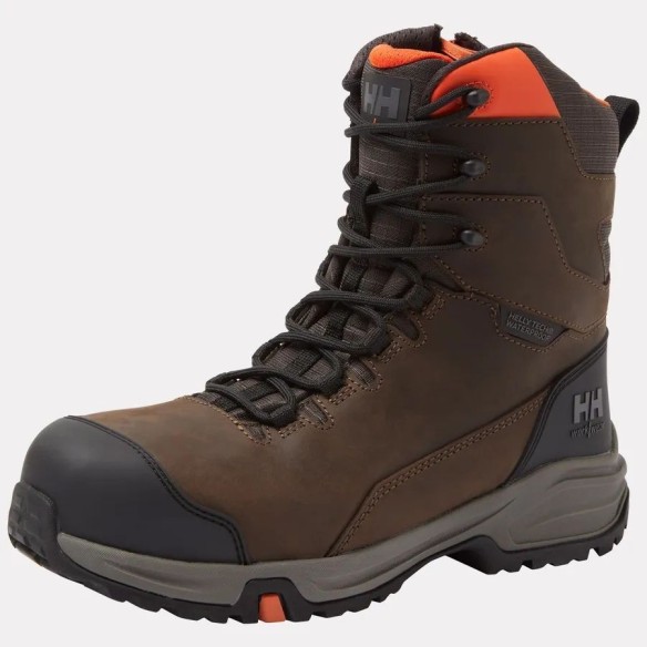 Botas de seguridad impermeables Manchester LTR Tall Side Zip S7S Brown