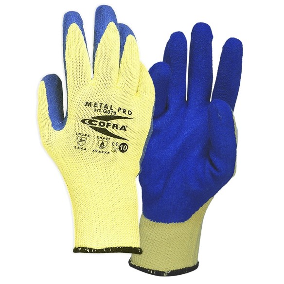 GUANTES ANTICORTE COFRA METAL PRO (LATEX)