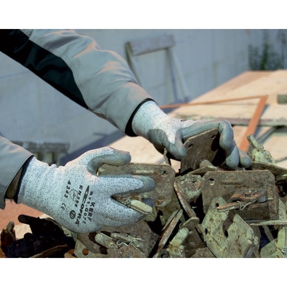 GUANTES ANTICORTE COFRA KERF (PU) Paquete 12 uds. 