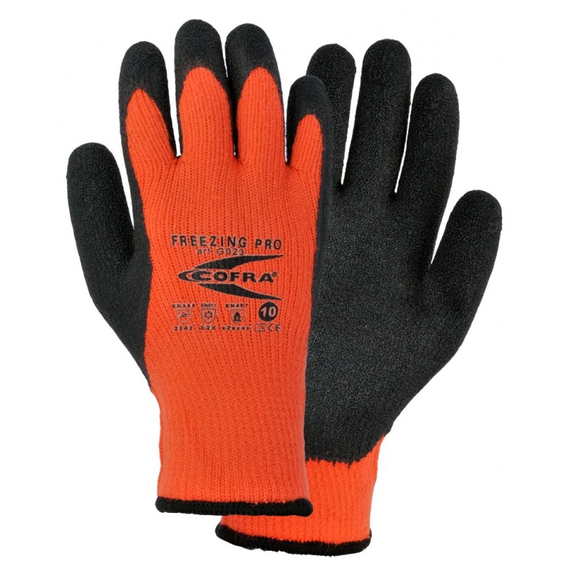 GUANTES ANTIFRÍO COFRA FREEZING PRO (Látex) Paquete 12 uds.