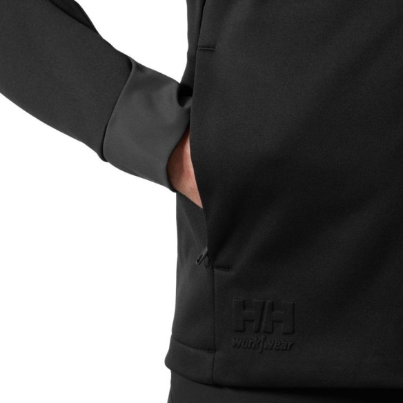 Sudadera técnica HH Tech con capucha negra azul marino bolsillo